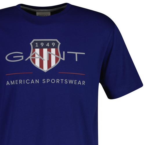 Rückansicht von GANT T-Shirt T-Shirt Herren Blau (Rich Navy)
