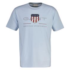 GANT T-Shirt T-Shirt Herren Blau (Fresh Blue)