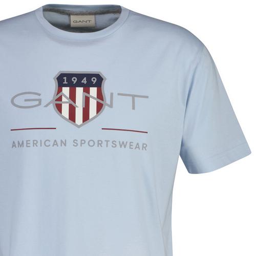 Rückansicht von GANT T-Shirt T-Shirt Herren Blau (Fresh Blue)