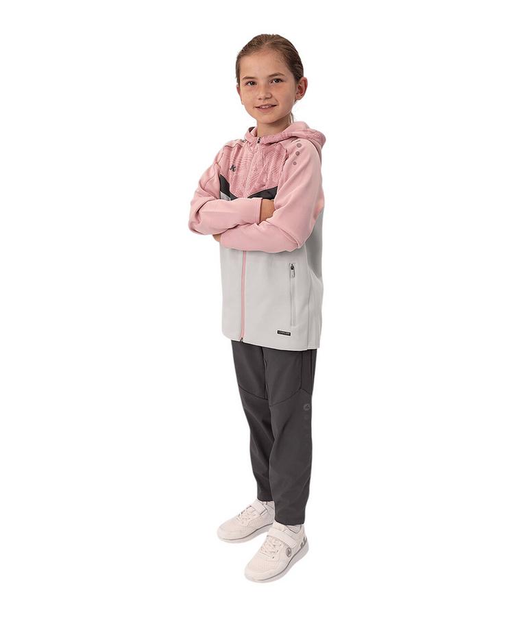 JAKO JAKO Iconic Kapuzenjacke Kids Trainingsjacke Kinder - graurosa - 2 | SportScheck