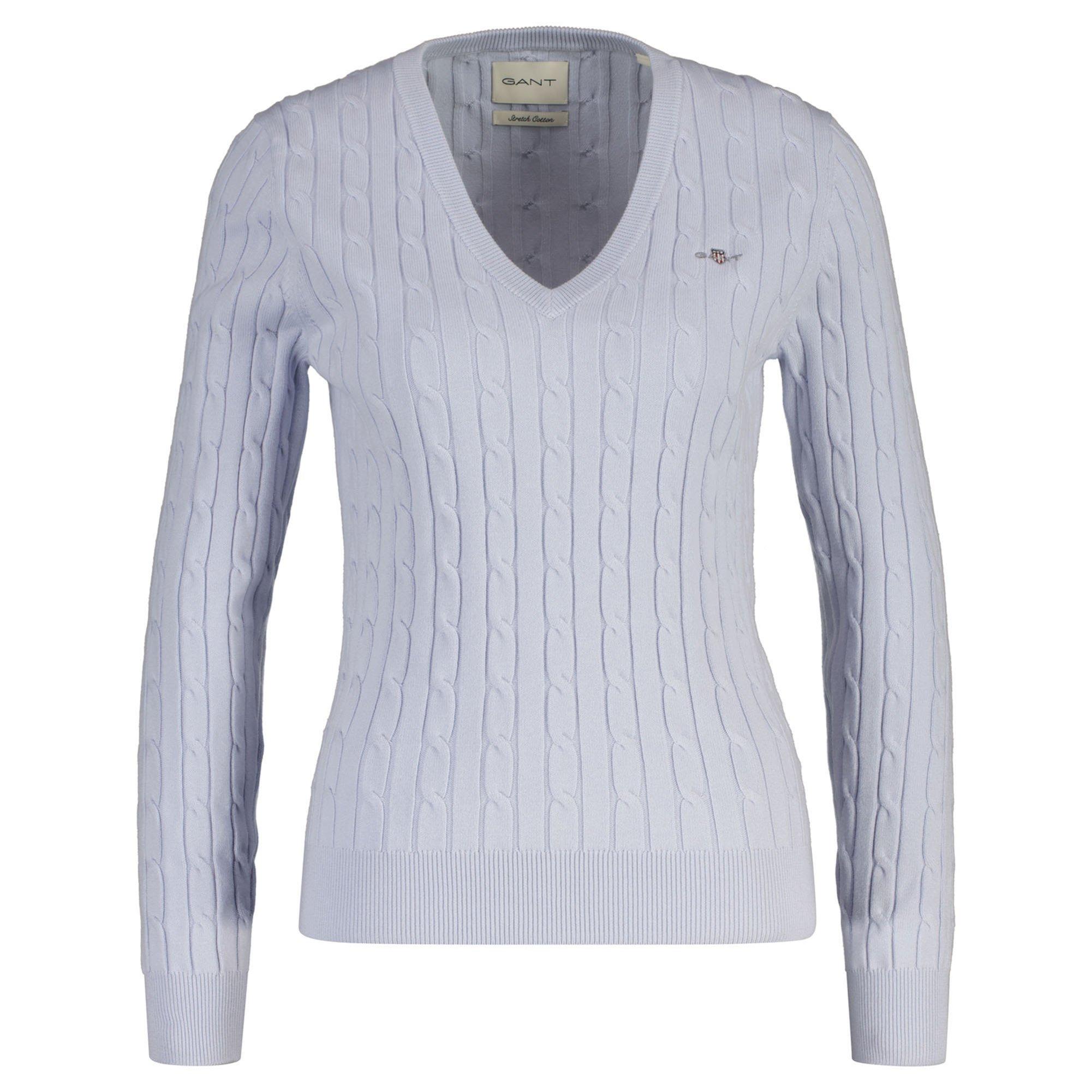 GANT Strickpullover Strickpullover Damen - Blau (Light Blue)