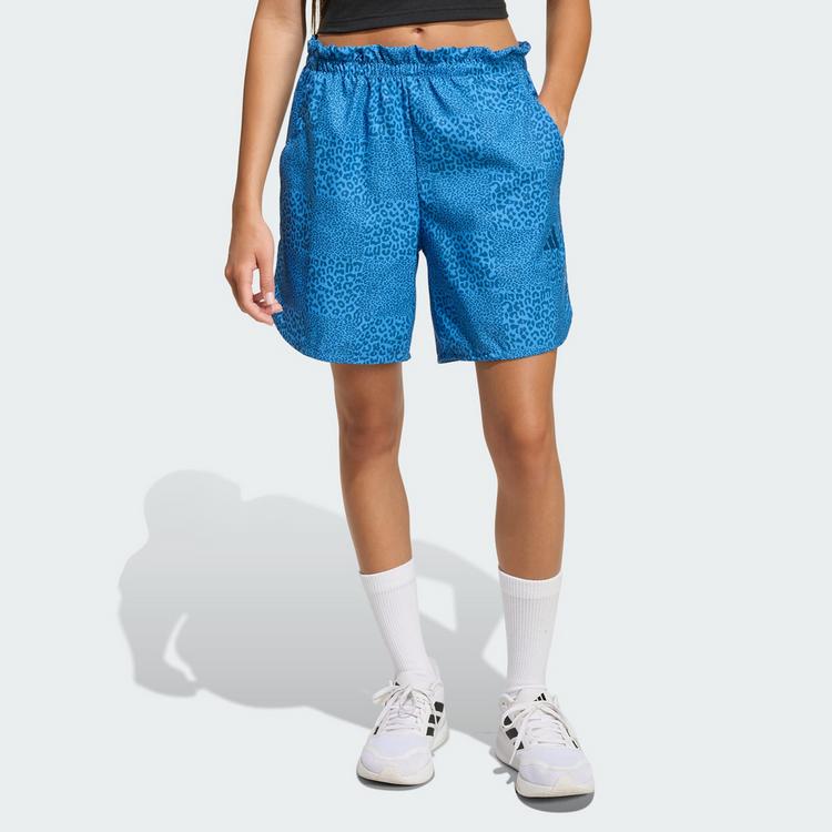 adidas adidas FUTURE ICONS ALLOVER PRINTED Shorts. Funktionsshorts Kinder - Ray Blue / Dusky Petrol / Dusky Petrol - 0 | SportScheck