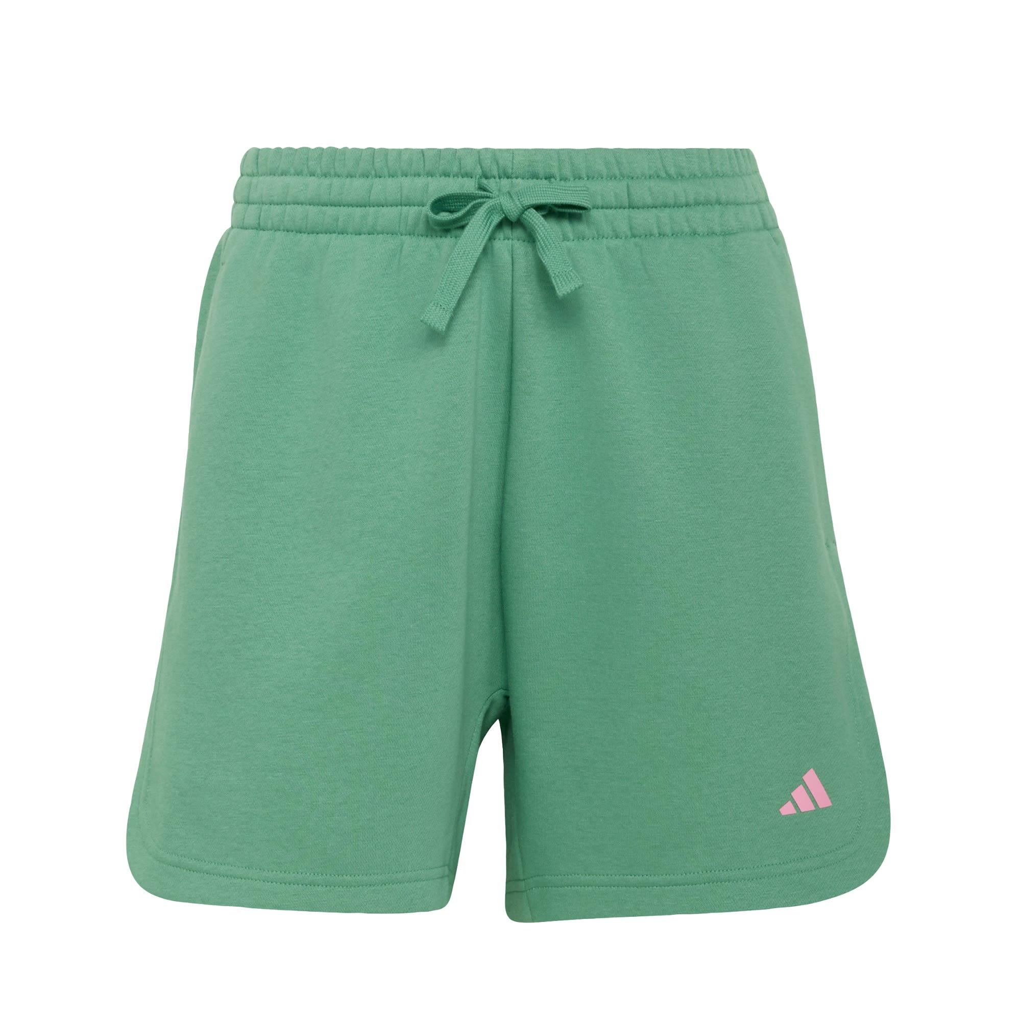 adidas 3-Streifen Studio Fleece Shorts, locker Funktionsshorts Damen - Preloved Green
