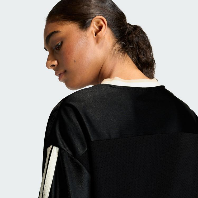 adidas adidas STADIUM MESH T-SHIRT Langarmshirt Damen - Black / Crystal Linen / Off White - 1 | SportScheck