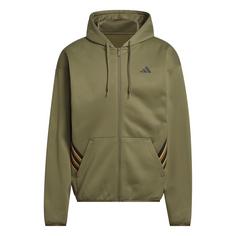adidas ADIDAS CRAZY WARM FULLZIP HOODIE Hoodie Herren Olive Strata / Lucid Orange