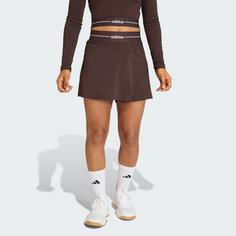 Rückansicht von adidas Hyperglam Skort Sportrock Damen Aurora Coffee