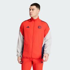 Rückansicht von adidas FC Bayern Tiro 25 Pr&auml;sentationsjacke Outdoorjacke Herren Hi-Res Red
