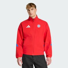 Rückansicht von adidas FC Bayern M&uuml;nchen Z.N.E. Anthem Jacke Trainingsanzug Herren Red