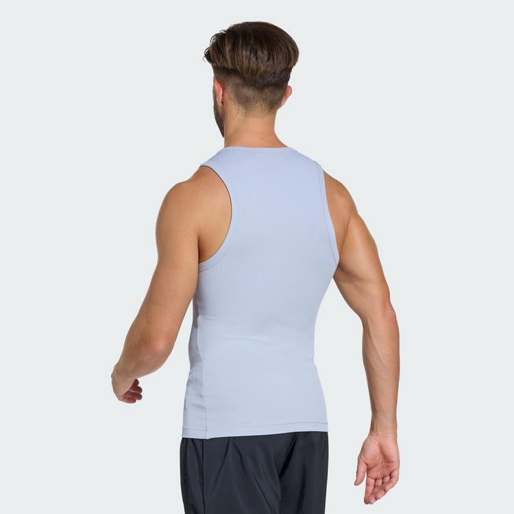 adidas adidas POWER ESSENTIALS WORKOUT RIB TANKTOP Funktionstank Herren - Halo Silver - 1 | SportScheck