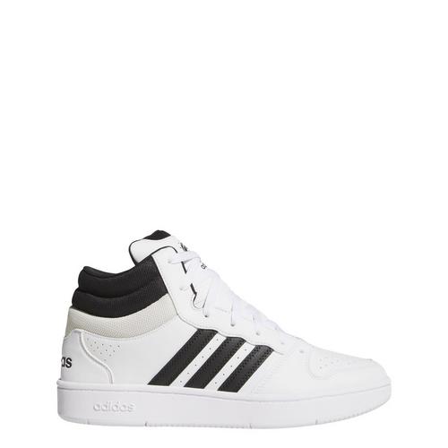 Rückansicht von adidas HOOPS MID CLASSIC SCHUH Sneaker Cloud White / Core Black / Orbit Grey