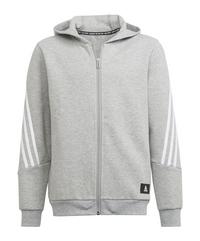 adidas Future Icons Kapuzenjacke Kids Sweatshirt Kinder - grauweiss