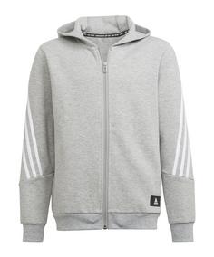 adidas Future Icons Kapuzenjacke Kids Sweatshirt Kinder grauweiss
