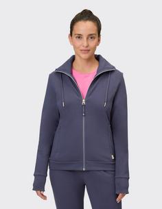 Rückansicht von VENICE BEACH VB Caron Sweatjacke Damen blue mussel