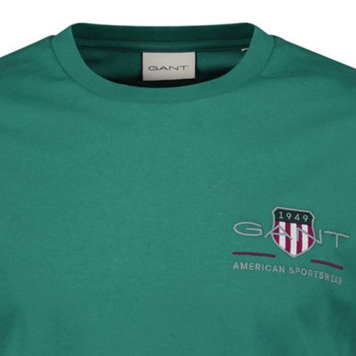 Rückansicht von GANT T-Shirt T-Shirt Herren Gr&uuml;n (Botanical)