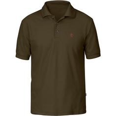 FJ&Auml;LLR&Auml;VEN Crowley Piqu&eacute; T-Shirt Herren Dunkeloliv