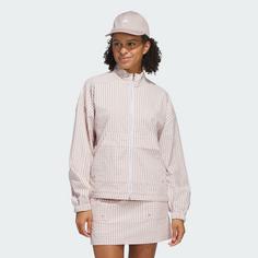 Rückansicht von adidas Ultimate365 Gingham Jacke Trainingsjacke Damen Wonder Taupe