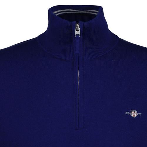 Rückansicht von GANT Strickpullover Strickpullover Herren Blau Navy