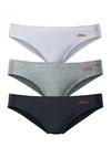 S.OLIVER Bikinislip Bikini Hose Damen - grau - schwarz - wei&szlig;