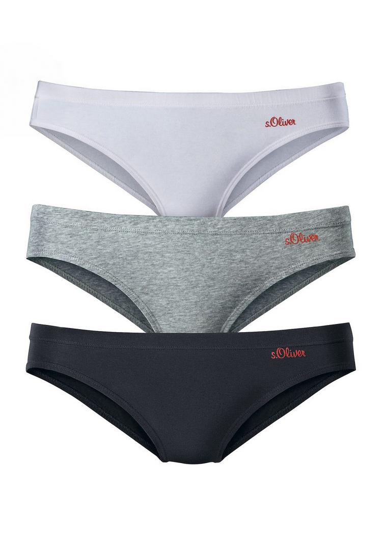 S.OLIVER S.OLIVER Bikinislip Bikini Hose Damen - grau - schwarz - wei&szlig; - 0 | SportScheck
