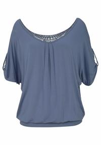 Lascana Strandshirt T-Shirt Damen - rauchblau