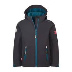 Trollkids Trollfjord Softshelljacke Kinder schwarz-petrol