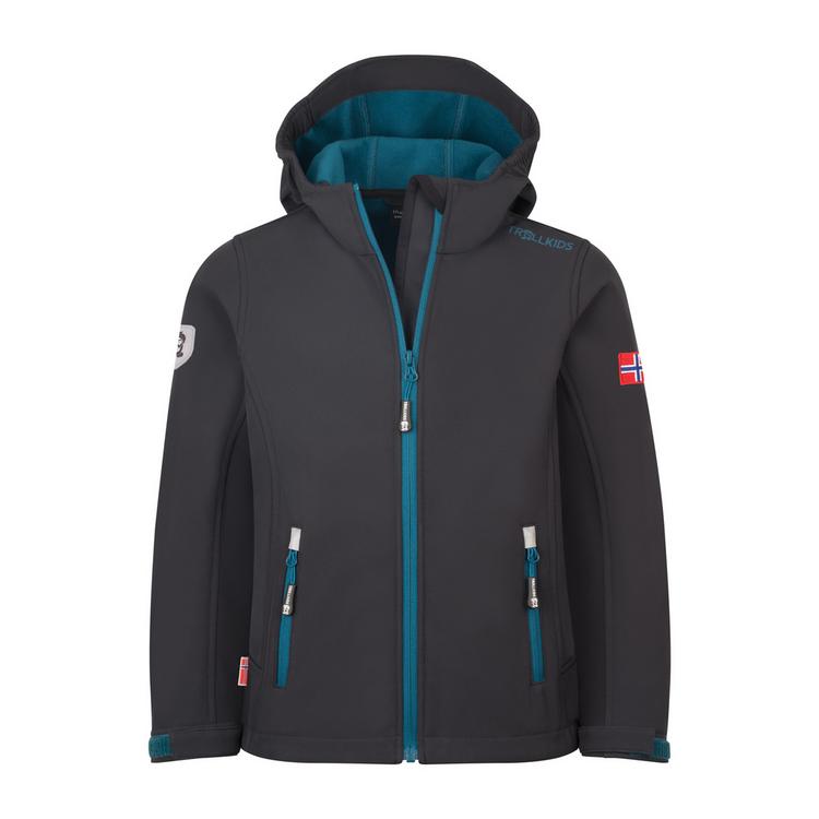 Trollkids Trollkids Trollfjord Softshelljacke Kinder - schwarz-petrol - 0 | SportScheck