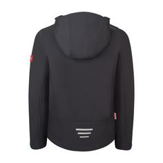 Rückansicht von Trollkids Trollfjord Softshelljacke Kinder schwarz-petrol