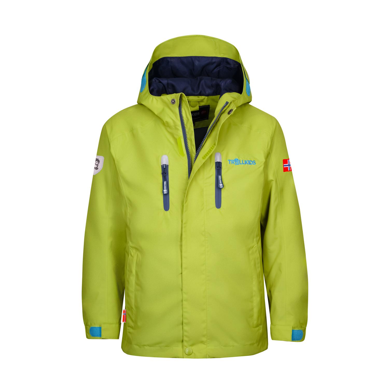 Trollkids Sognefjord PRO Regenjacke Kinder - Kiwigr&uuml;n/Mystikblau