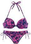 VENICE BEACH Push-Up-Bikini Bikini Set Damen - marine-pink bedruckt