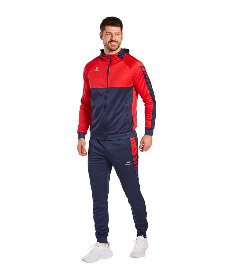 Erima Erima SIX WINGS Kapuzenjacke Trainingsjacke Herren - blaurot - 3 | SportScheck