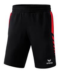 Erima SIX WINGS Short Fu&szlig;ballshorts Herren - schwarzrot