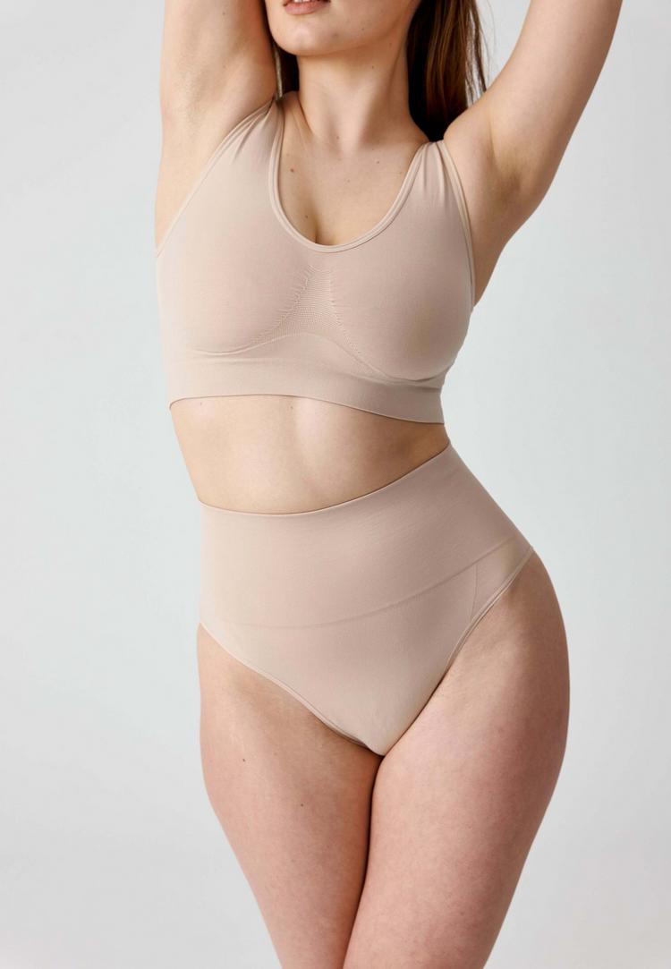 Snocks Snocks Shaping High Waist Slip Unterhose Damen - beige - 3 | SportScheck