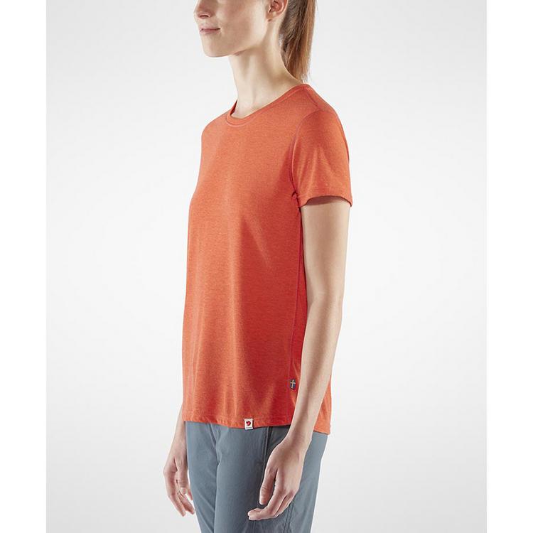 FJ&Auml;LLR&Auml;VEN FJ&Auml;LLR&Auml;VEN High Coast Lite T-Shirt Damen - Dunkelorange - 6 | SportScheck
