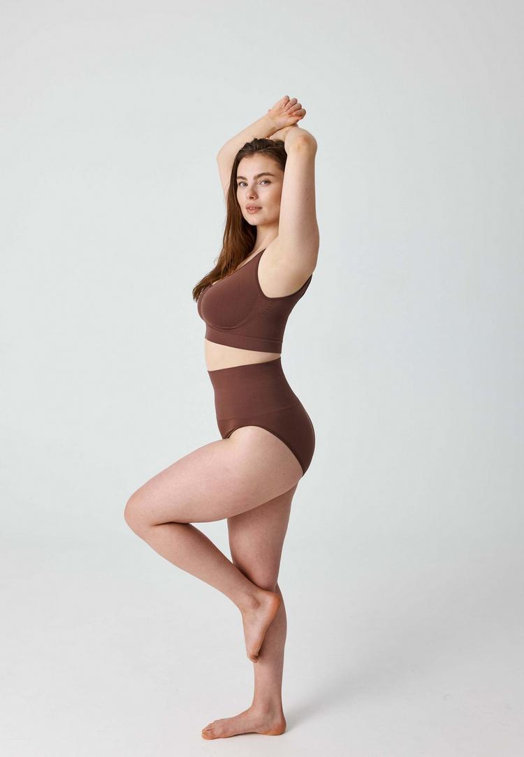 Snocks Snocks Shaping High Waist Slip Unterhose Damen - Braun - 1 | SportScheck