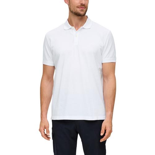 Rückansicht von S.OLIVER Poloshirt Poloshirt Herren Wei&szlig;