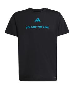 adidas Follow The Line T-Shirt Laufshirt Herren schwarz