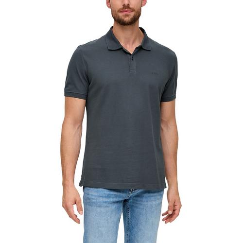 Rückansicht von S.OLIVER Poloshirt Poloshirt Herren Dunkelgrau