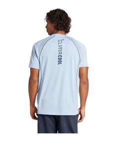 Rückansicht von adidas Tech Apparel Climacool T-Shirt Laufshirt Herren blau