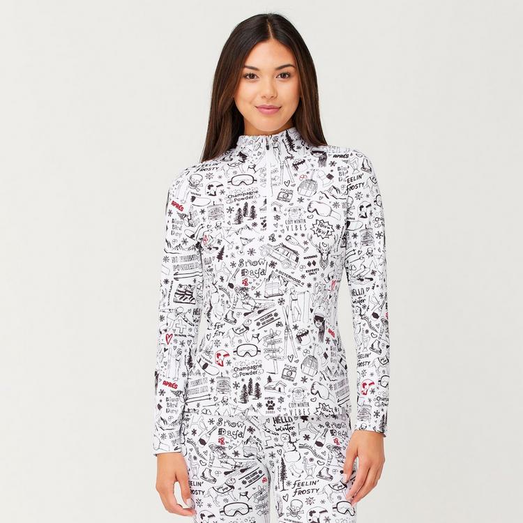 Krimson Klover Krimson Klover Graffiti Top Layerlangarmshirt Damen - snow - 0 | SportScheck