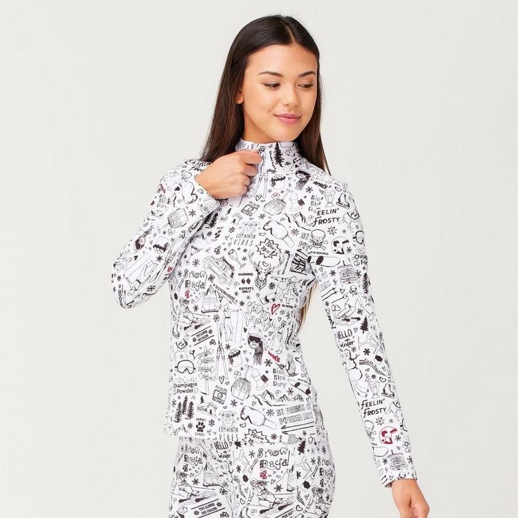 Krimson Klover Krimson Klover Graffiti Top Layerlangarmshirt Damen - snow - 1 | SportScheck