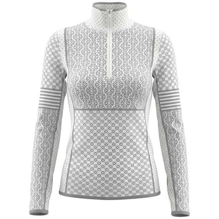 Krimson Klover Krimson Klover Pow Zip Neck Layerlangarmshirt Damen - snow - 0 | SportScheck
