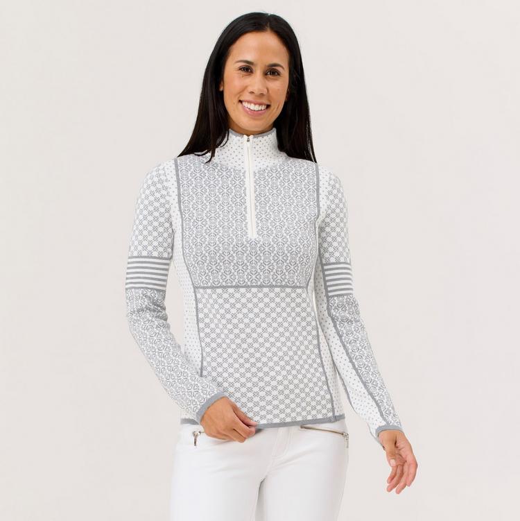 Krimson Klover Krimson Klover Pow Zip Neck Layerlangarmshirt Damen - snow - 0 | SportScheck