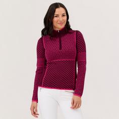 Rückansicht von Krimson Klover Pow Zip Neck Layerlangarmshirt Damen bing