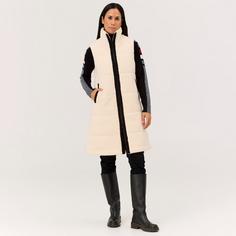 Rückansicht von Krimson Klover Kira Fleece Vest Long Steppweste Damen natural