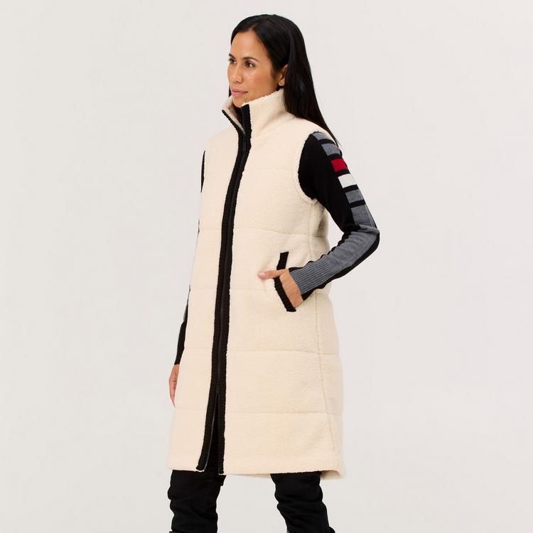 Krimson Klover Krimson Klover Kira Fleece Vest Long Steppweste Damen - natural - 1 | SportScheck