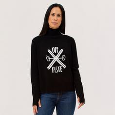 Rückansicht von Krimson Klover Off-Piste Turtleneck Layerlangarmshirt Damen black