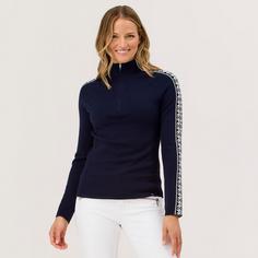 Rückansicht von Krimson Klover Slalom Zip Neck Layerlangarmshirt Damen navy