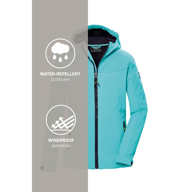 KILLTEC KILLTEC KOS 145 Softshelljacke M&auml;dchen - Hellblau354 - 4 | SportScheck