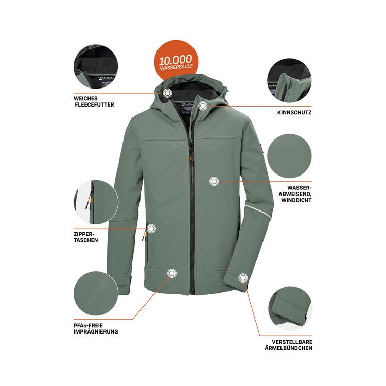 KILLTEC KILLTEC KOS 143 Softshelljacke Jungen - Oliv101 - 3 | SportScheck
