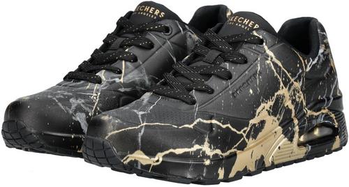 Rückansicht von Skechers Sneaker Sneaker Damen Schwarz/Gold